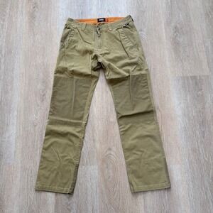 Howler Brothers ATX Work Pants Men 33x32 Khaki Tan Stretch Double Knee Trousers